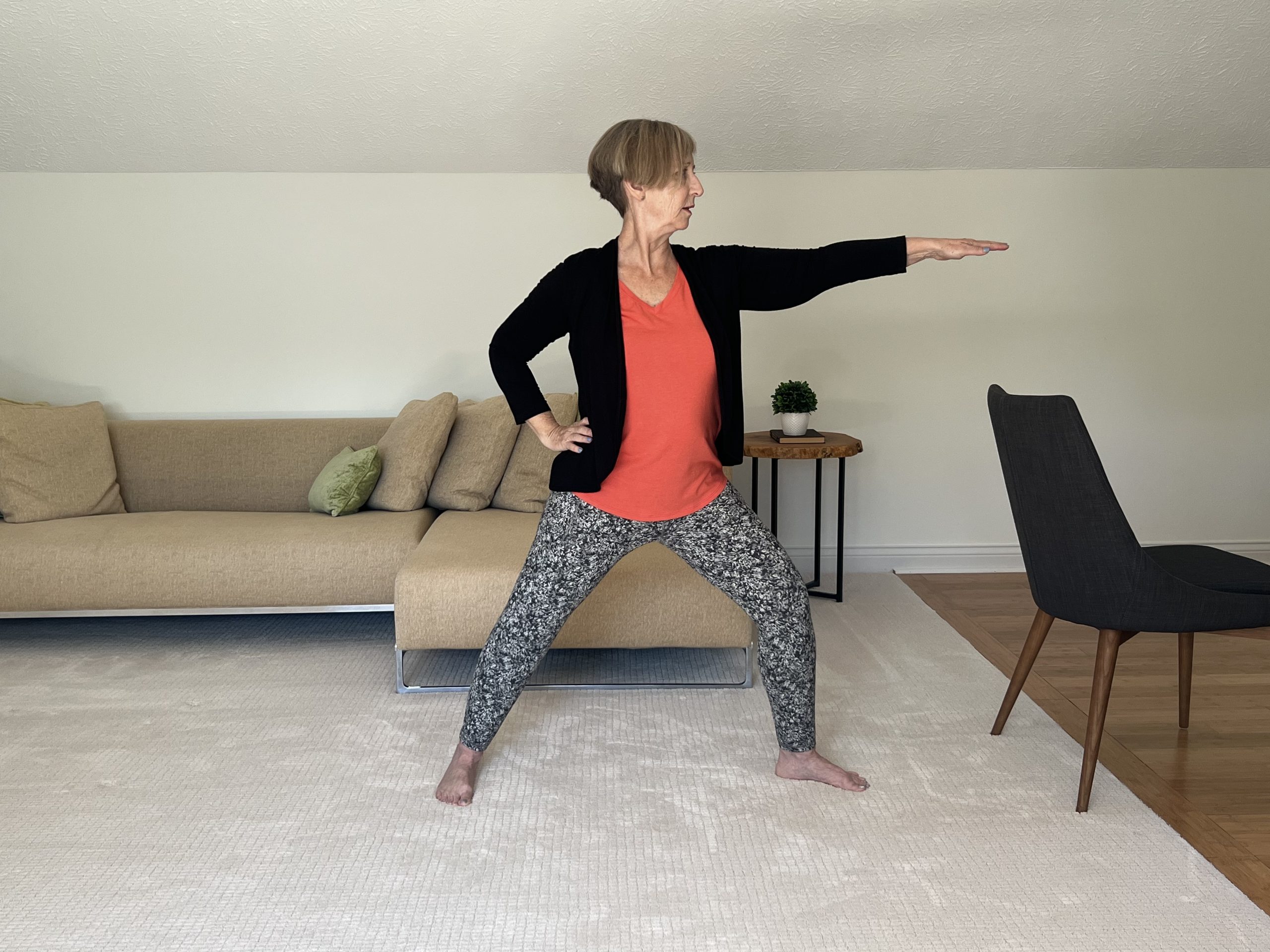 Adapted Yoga Pose demonstration by Heather Skoll