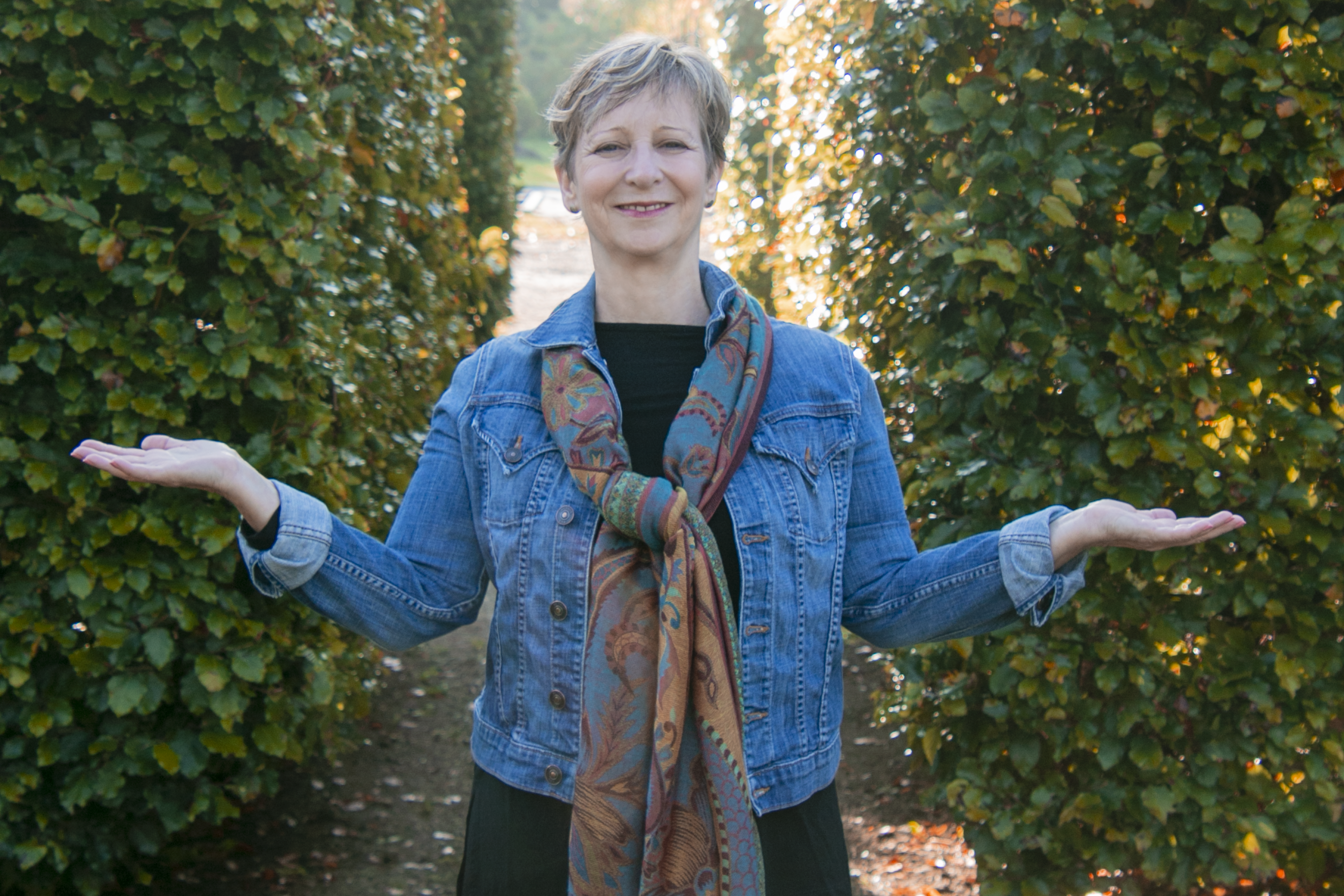 Heather Skoll standing in Yoga pose
